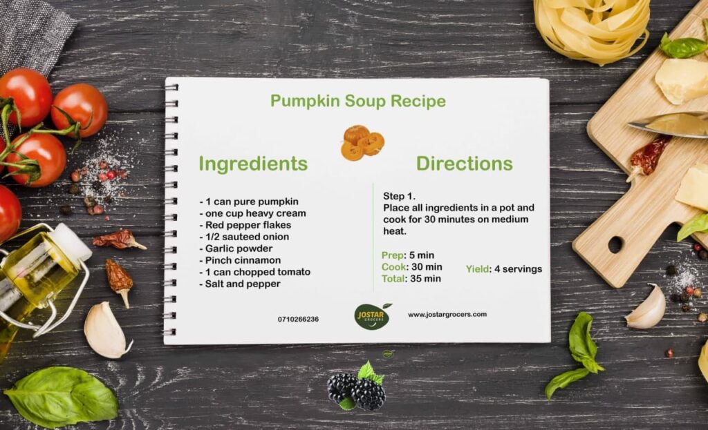 pumpkin soup, gentummarketing, jostar grocers